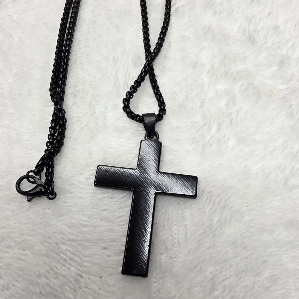 Patriotic Cross Pendant Necklace Stainless steel